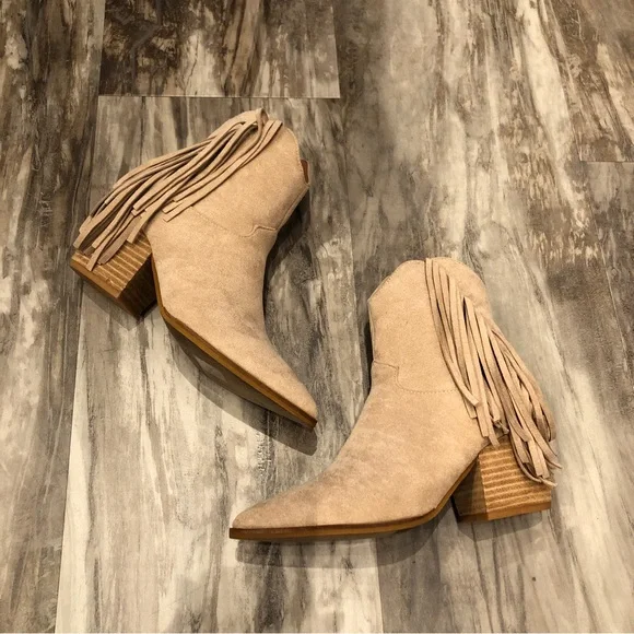 Beast fashion cheap fringe booties